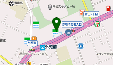 ChargeSPOT ファミリーマート メトロ外苑前店の地図画像