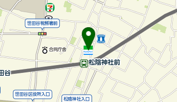 ChargeSPOT ファミリーマート 松陰神社駅前店の地図画像