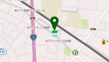 CHARGESPOT(チャージスポット)ファミリーマート 足立四丁目店の地図画像