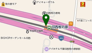 ChargeSPOT ファミリーマート 印西牧の原駅店の地図画像