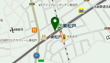 ChargeSPOT ファミリーマート 東松戸駅店の地図画像