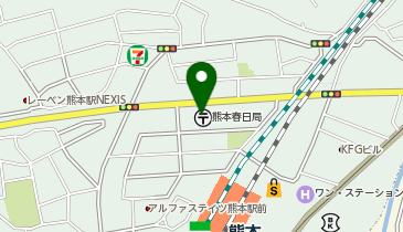 CHARGESPOT(チャージスポット)熊本春日郵便局の地図画像