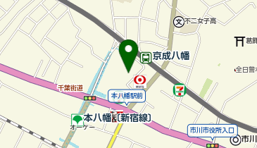ChargeSPOT ファミリーマート 京成八幡駅前店の地図画像