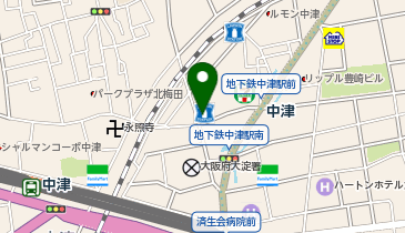 ChargeSPOT ローソン ドラッグミック中津一丁目店の地図画像