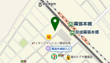ChargeSPOT ローソン 千葉幕張本郷駅前店の地図画像