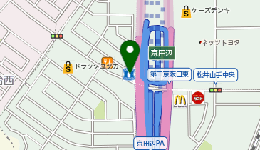 CHARGESPOT(チャージスポット)ローソン 京田辺山手西店の地図画像