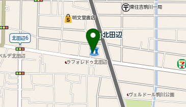 ChargeSPOT ローソン 北田辺四丁目店の地図画像