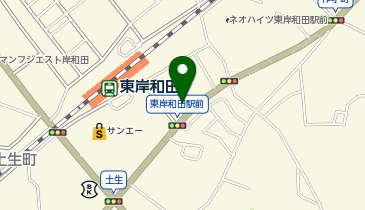 ChargeSPOT ローソン JR東岸和田駅前店の地図画像