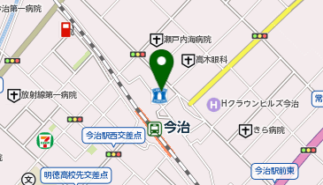 CHARGESPOT(チャージスポット)ローソン 今治駅前店の地図画像