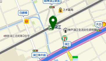 ChargeSPOT ローソン 深江本町三丁目店の地図画像