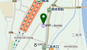 CHARGESPOT(チャージスポット)東横INN 熊本駅前の地図画像