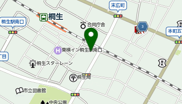 CHARGESPOT(チャージスポット)ファミリーマート 桐生末広町店の地図画像