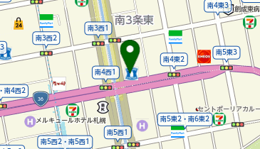 ChargeSPOT ローソン 札幌南4条東一丁目店の地図画像