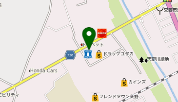 CHARGESPOT(チャージスポット)ローソン 京阪交野タウン店の地図画像