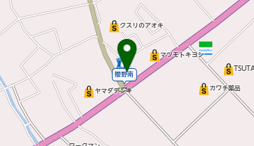 CHARGESPOT(チャージスポット)ローソン さくら市櫻野八幡店の地図画像