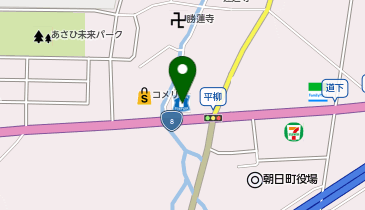 CHARGESPOT(チャージスポット)ローソン 朝日町平柳店の地図画像