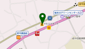 CHARGESPOT(チャージスポット)マルエドラッグ 安中杉並木店の地図画像