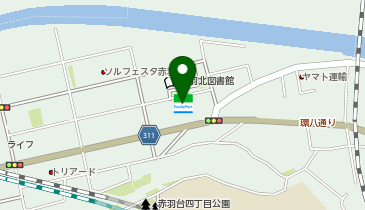 ChargeSPOT ファミリーマート 環八北赤羽店の地図画像