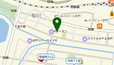 CHARGESPOT(チャージスポット)ローソン 水戸桜川一丁目店の地図画像