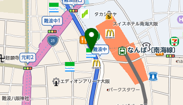 ChargeSPOT ファミリーマート 難波中店の地図画像