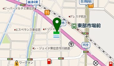 ChargeSPOT ファミリーマート 東住吉杭全店の地図画像