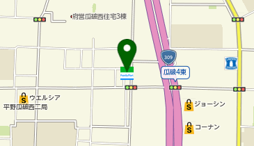 ChargeSPOT ファミリーマート 平野瓜破店の地図画像