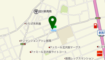 ChargeSPOT ファミリーマート 新高小学校前店の地図画像