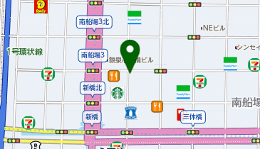 ChargeSPOT ファミリーマート 南船場店の地図画像
