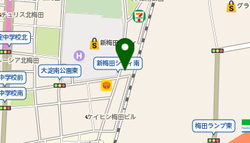 ChargeSPOT ファミリーマート 新梅田スカイビル前店の地図画像