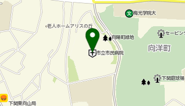 CHARGESPOT(チャージスポット)ローソン 下関市立市民病院店の地図画像