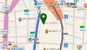 ChargeSPOT ファミリーマート 小浦なんばパークス店の地図画像