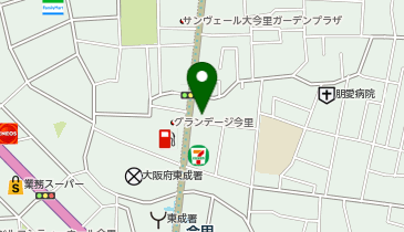 ChargeSPOT ファミリーマート 大今里一丁目店の地図画像