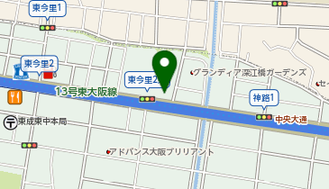 ChargeSPOT ファミリーマート 東今里一丁目店の地図画像
