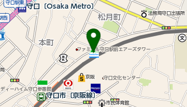 ChargeSPOT ファミリーマート 守口市駅東店の地図画像