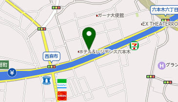 ChargeSPOT ファミリーマート 西麻布一丁目店の地図画像