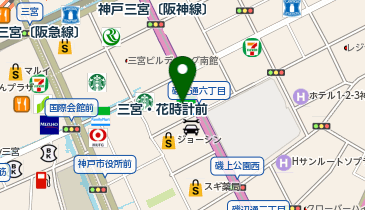 ChargeSPOT ファミリーマート 神戸磯上通店の地図画像