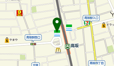ChargeSPOT ファミリーマート 大野高坂駅西口店の地図画像