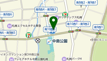 ChargeSPOT ローソン 札幌中島パーク店の地図画像