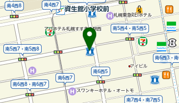 ChargeSPOT ローソン 札幌南5条西六丁目店の地図画像
