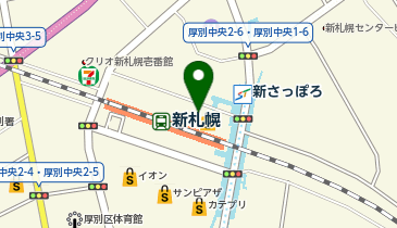 ChargeSPOT ローソン 新さっぽろアークシティ店の地図画像