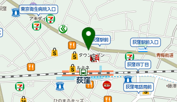 CHARGESPOT(チャージスポット)ファミリーマート 荻窪駅北店の地図画像