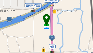 ChargeSPOT ファミリーマート 羽曳野尺度店の地図画像