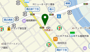 ChargeSPOT ファミリーマート 福岡清川一丁目店の地図画像