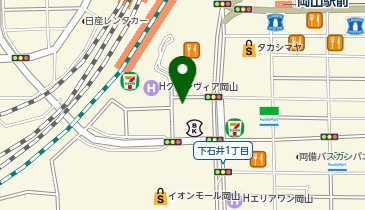 CHARGESPOT(チャージスポット)ローソン 岡山下石井一丁目店の地図画像
