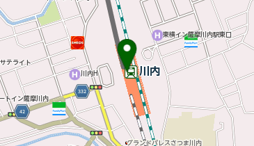 CHARGESPOT(チャージスポット)ファミリーマート JR川内駅店の地図画像