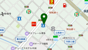ChargeSPOT ローソン 福岡下川端町店の地図画像