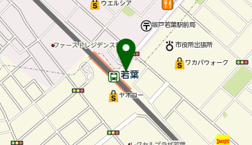 ChargeSPOT ファミリーマート 若葉駅東口店の地図画像