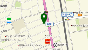 ChargeSPOT ファミリーマート 新高一丁目店の地図画像