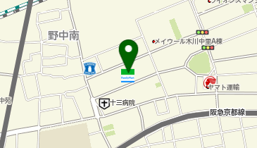 ChargeSPOT ファミリーマート 木川西店の地図画像