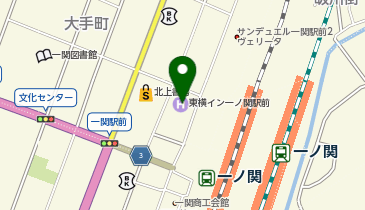 CHARGESPOT(チャージスポット)東横INN 一ノ関駅前の地図画像